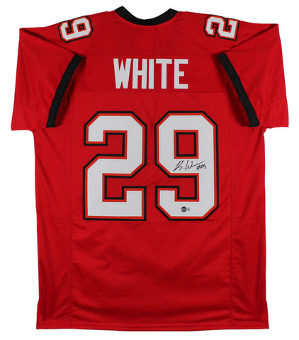 Buccaneers Rachaad White Authentic Signed Red Pro Style Jersey BAS Witnessed