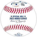 Josh Jung Texas Rangers Signed 2023 World Series Baseball 23 WS Champs BAS
