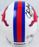 Eric Dickerson Signed SMU Mini Helmet w/ Pony Express-Beckett W Hologram *Black