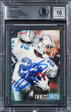 Cowboys Emmitt Smith Signed 1993 Bowman Foil #300 Card Auto 10! BAS Slabbed
