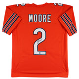 D.J. Moore Authentic Signed Orange Pro Style Jersey Autographed BAS Witnessed
