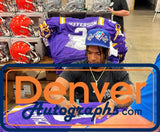 Ja'Marr Chase Autographed/Signed College Style Purple XL Jersey BAS 40280