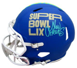 Saquon Barkley Signed Blue SB LIX Full Size Authentic Helmet Eagles PSA 195217