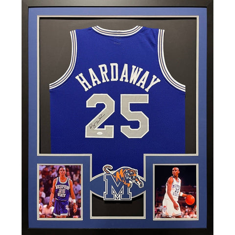 Anfernee Hardaway Autographed Signed Framed Memphis Jersey JSA