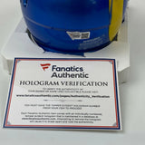 Autographed/Signed Matthew Stafford Rams Super Bowl LVI Mini Helmet Fanatics COA