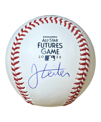Jack Leiter Autographed ROMLB Baseball Texas Rangers 22 Futures Game FAN 41135