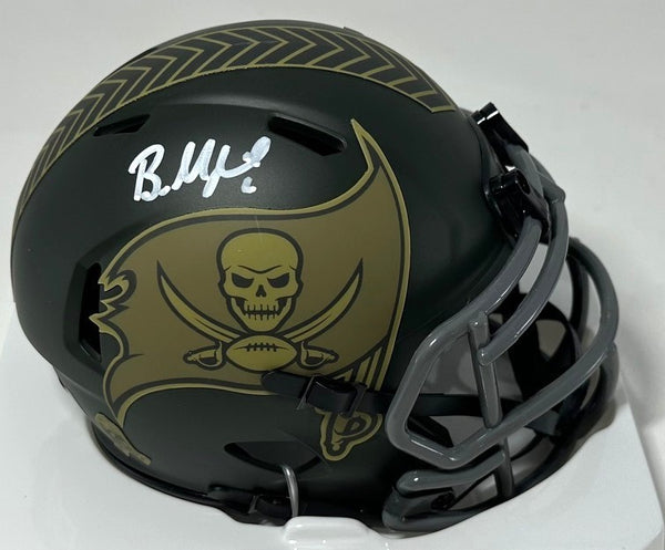 Buccaneers QB BAKER MAYFIELD Signed Riddell 25 SALUTE Speed Mini Helmet AUTO BAS