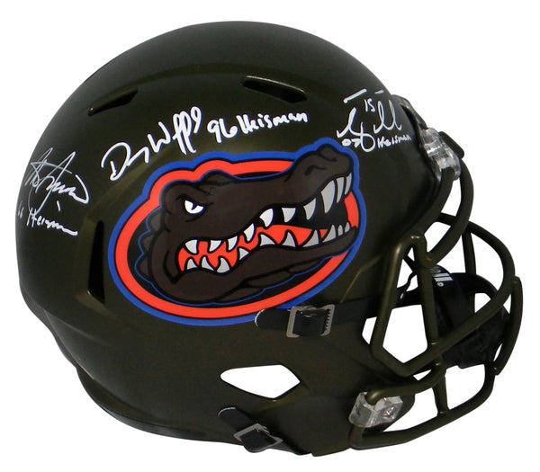 florida gator motorcycle helmet TIM TEBOW STEVE SPURRIER DANNY WUERFFEL SIGNED FLORIDA GATORS SWAMP HE – Super Sports Center