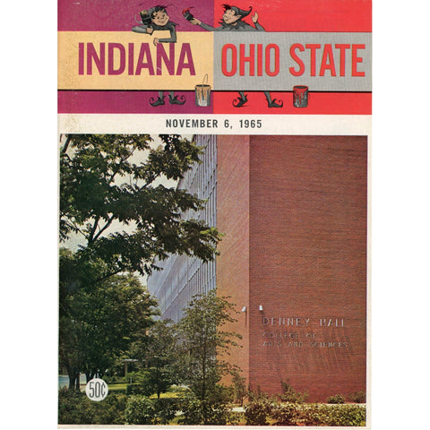 Ohio State Buckeyes vs Indiana Hoosiers 11/6/1965 Gameday Magazine 59315