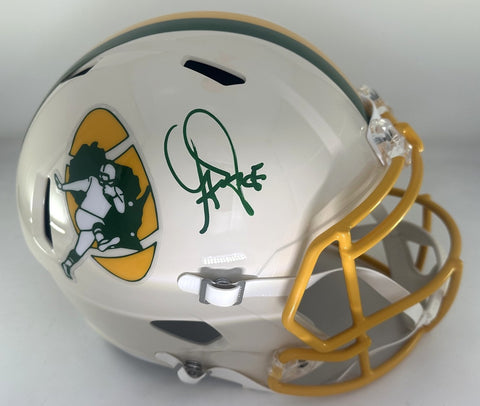 Packers GREG JENNINGS Signed Full Size RETRO Replica Speed Helmet AUTO - BAS