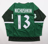 Valeri Nichushkin Signed Colorado Avalanche St Paddy's Day Jersey (Beckett) RW