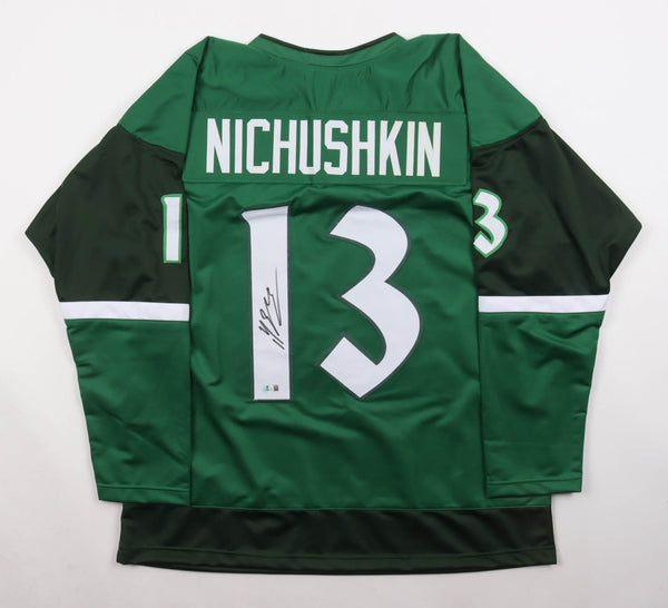 Valeri Nichushkin Signed Colorado Avalanche St Paddy's Day Jersey (Beckett) RW