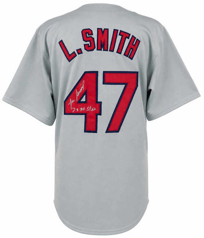 Lee Smith (CARDINALS) Signed Gray Custom Baseball Jersey w/7x All Star -(SS COA)
