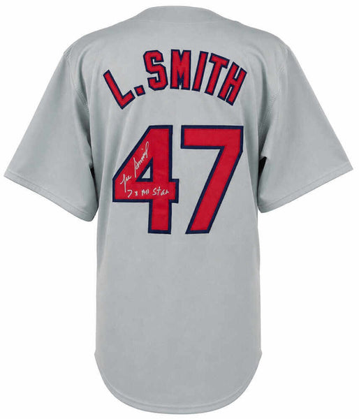 Lee Smith (CARDINALS) Signed Gray Custom Baseball Jersey w/7x All Star -(SS COA)