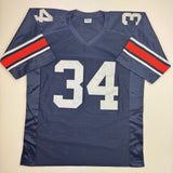 Autographed/Signed Bo Jackson Auburn Blue Football Jersey BAS COA