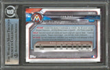 Marlins Isan Diaz Signed 2018 Bowman Chrome Prospects #BCP204 RC BAS Slabbed