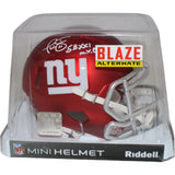 Phill Simms Signed New York Giants Mini Helmet Blaze SB MVP Beckett 43244
