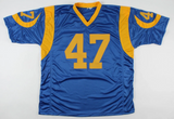 LeRoy Irvin Signed Rams Jersey (JSA) Los Angeles Defensive Back 1980–1989