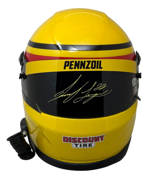 Joey Logano Signed NASCAR Pennzoil Full Size Replica Racing Helmet BAS