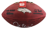Broncos John Elway Signed Wilson "The Duke" Team Showcase Football BAS Witnessed