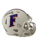 Fred Taylor Autographed Florida Gators '15 White Mini Helmet Beckett 42076