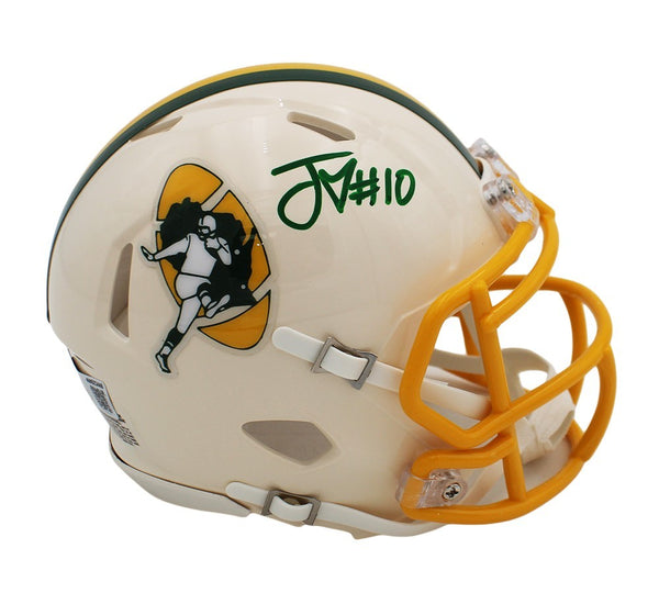 Jordan Love Signed Green Bay Packers Speed Retro NFL Mini Helmet