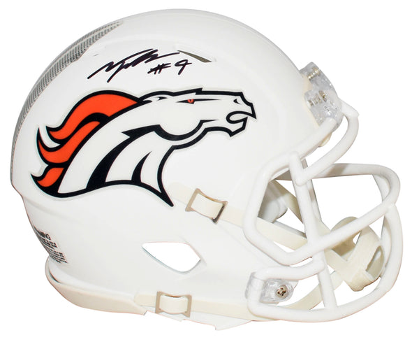 TALANOA HUFANGA SIGNED DENVER BRONCOS WHITE SPEED MINI HELMET BECKETT