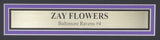 Zay Flowers Ravens Autographed 16x20 Photo Framed Beckett 184990