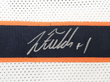 CHICAGO BEARS JUSTIN FIELDS AUTOGRAPHED WHITE JERSEY BECKETT BAS QR 220555