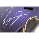 Ray Lewis Autographed Baltimore Ravens F/S 24 Alt Helmet Beckett Witness 51798