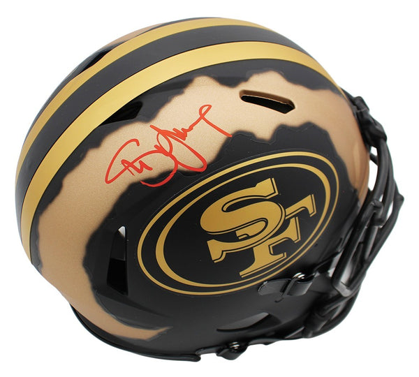 Steve Young Signed San Francisco 49ers Speed Authentic Eclipse Ripped NFL Helmet