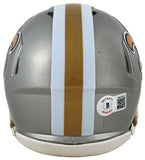 Saints Drew Brees Authentic Signed Flash Speed Mini Helmet BAS Witnessed
