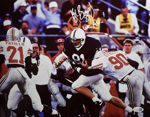 Kyle Brady Penn State Signed/Inscribed 11x14 Photo Witness JSA 208287