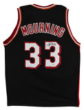 Alonzo Mourning Authentic Signed Black Pro Style Jersey JSA Witness 2