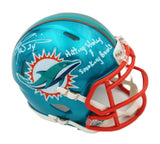 Ricky Williams Signed Miami Dolphins Speed Flash Mini Helmet - Hitting Hole/Smok