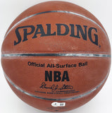 Julius Dr. J Erving Autographed Leather Basketball 76ers Beckett BS30222