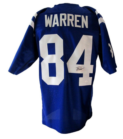 Tyler Warren Indianapolis Colts Pro-Style Custom Sewn Jersey JSA 201625