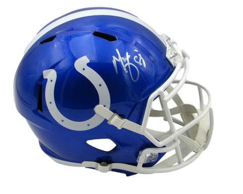 Marvin Harrison HOF Signed Colts Flash Full Size Replica Helmet JSA 167438