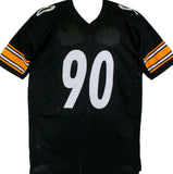 TJ Watt Autographed Black Pro Style Jersey - Beckett W Hologram *Black