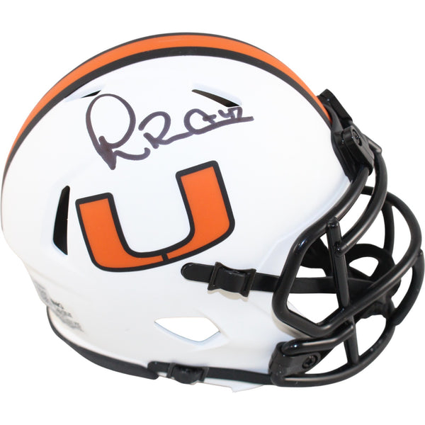 Michael Irvin Autographed Miami Hurricanes Lunar Mini Helmet Beckett WIT 51779