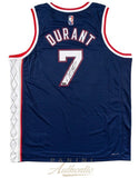 KEVIN DURANT Autographed Nets 75th Anniversary City Edition Jersey PANINI