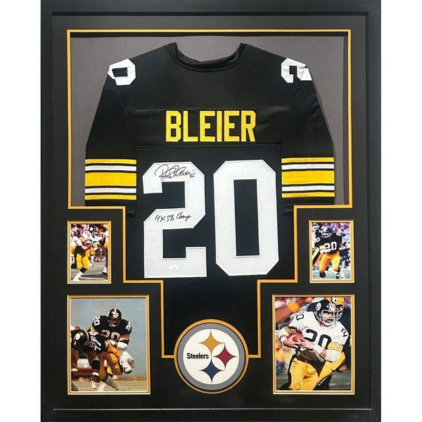 Rocky Bleier Autographed Signed Framed Pittsburgh Steelers Jersey BECKETT