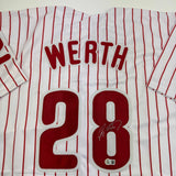 Autographed/Signed Jayson Werth Philadelphia Pinstripe Jersey Beckett BAS COA