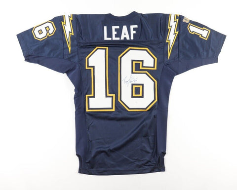 Ryan Leaf Signed Chargers Jersey (JSA COA) San Diego's 1998 #2 Overall Draft Pck