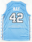 Sean May Signed North Carolina Tar Heels Jersey (Beckett QR) 2005 NCAA Champion