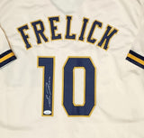 Brewers SAL FRELICK Signed Custom Replica Cream Jersey AUTO - JSA