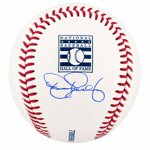 Dennis Eckerlsey Signed Rawlings Hall of Fame Logo MLB Baseball - (SCHWARTZ COA)