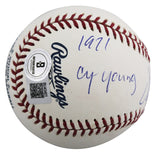 Athletics Vida Blue "71 Cy Young, 71 MVP" Signed OAL Baseball BAS #BU43401