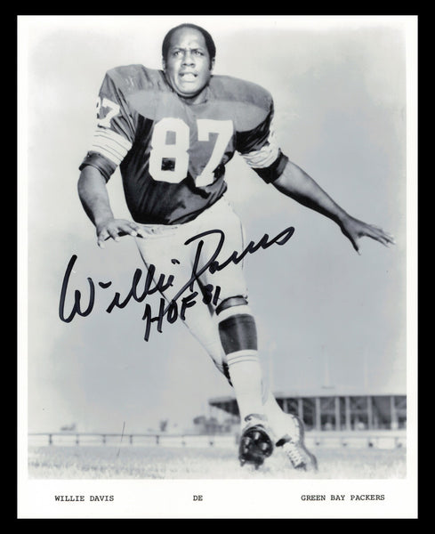 Willie Davis Autographed 8x10 Photo Green Bay Packers "HOF 81" SKU #245956