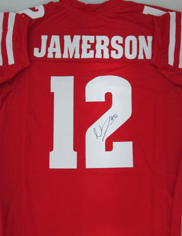 WI Badgers NATRELL JAMERSON Signed Red Custom Jersey AUTO - 2018 Draft Pick